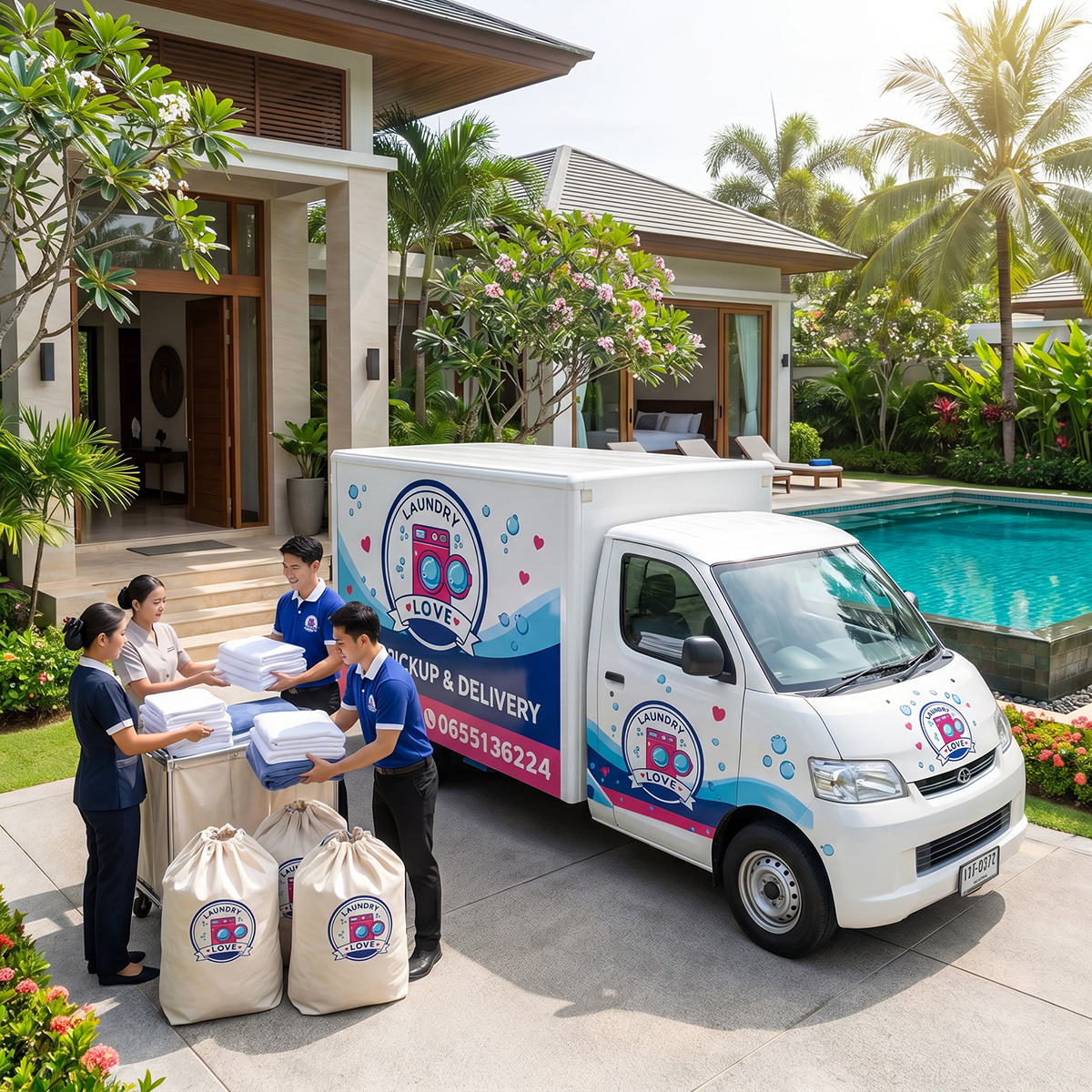 Commercial laundry service for hotels and resorts in Phuket